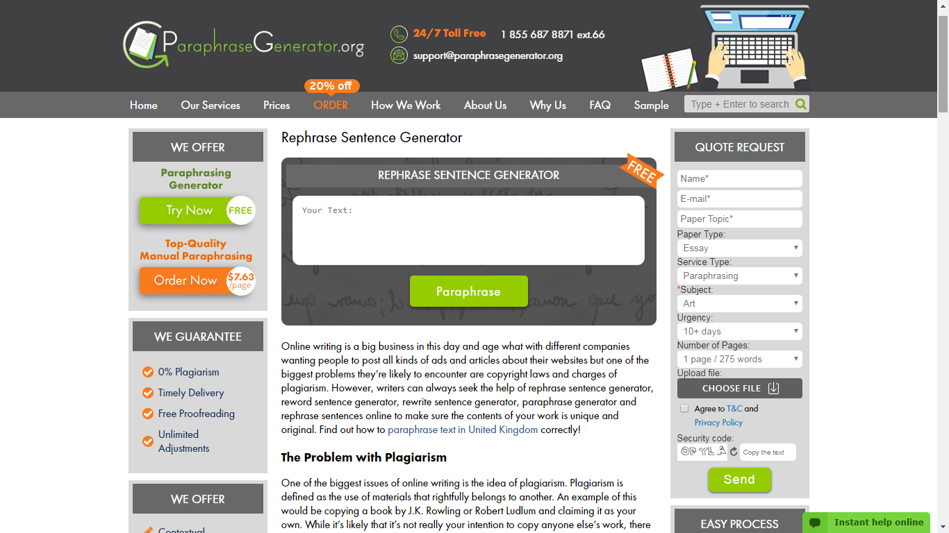 paraphrasegenerator.org review