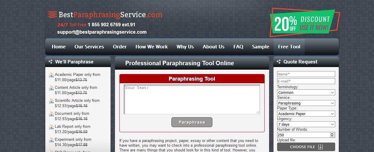 bestparaphrasingservice.com review