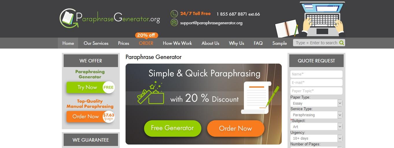 paraphrasegenerator.org review
